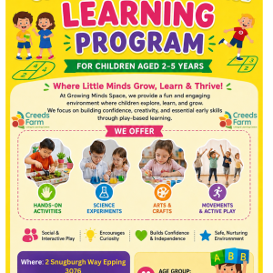 Growing Minds Space Learning program attendance ticket